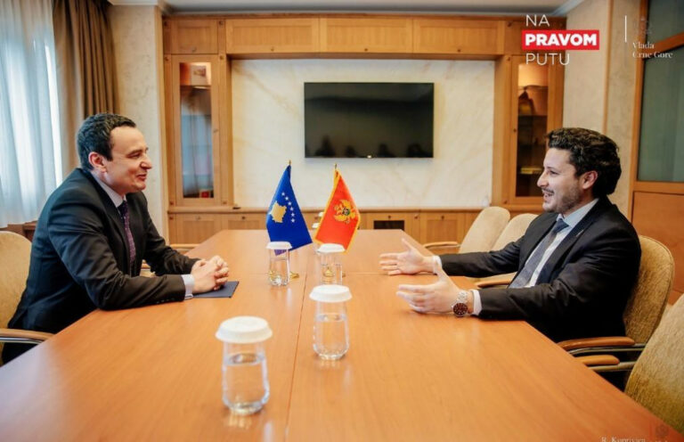 Abazović i Kurti: Odnos Crne Gore i Kosova* prijateljski, podrška trajnom rješenju za region