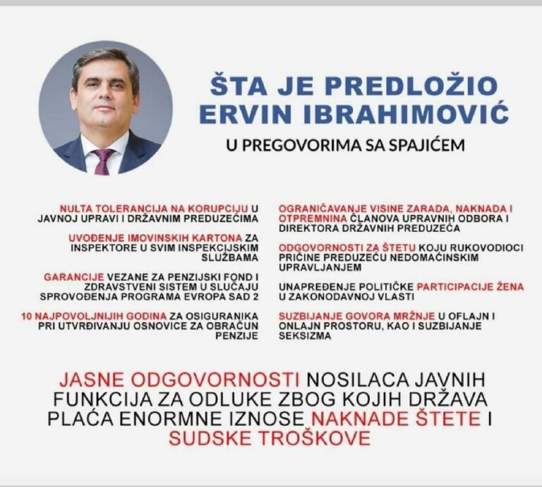 Šta je Ibrahimović predložio u pregovorima sa Spajićem