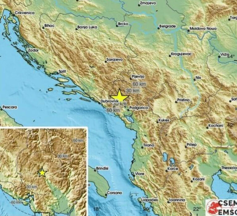 Zemljotres ponovo kod Nikšića