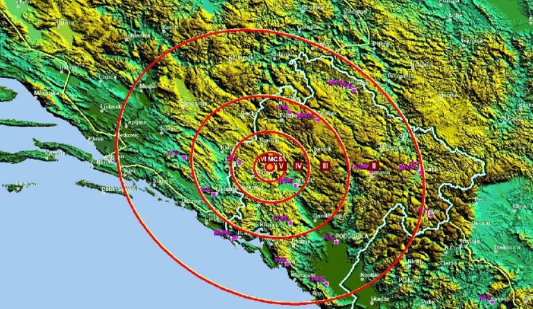 Zemljotres u okolini Nikšića