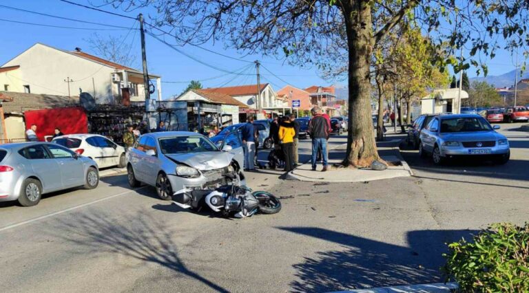 Sudar automobila i motora u Podgorici, ima povrijeđenih