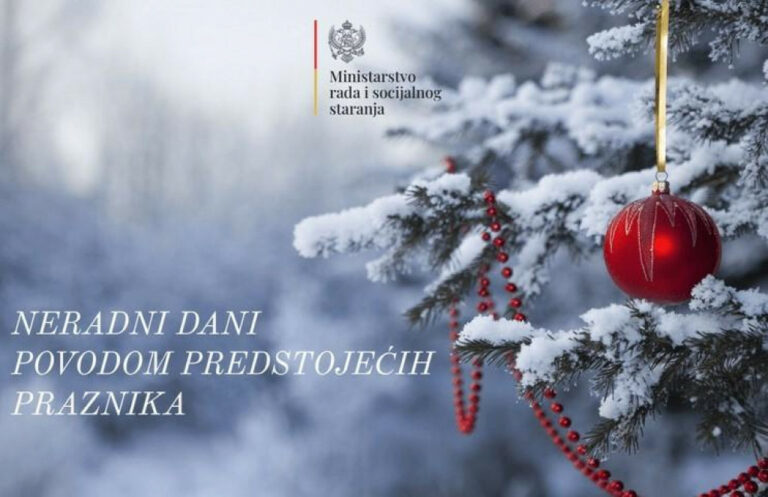 MRSS: Neradni dani povodom predstojećih praznika