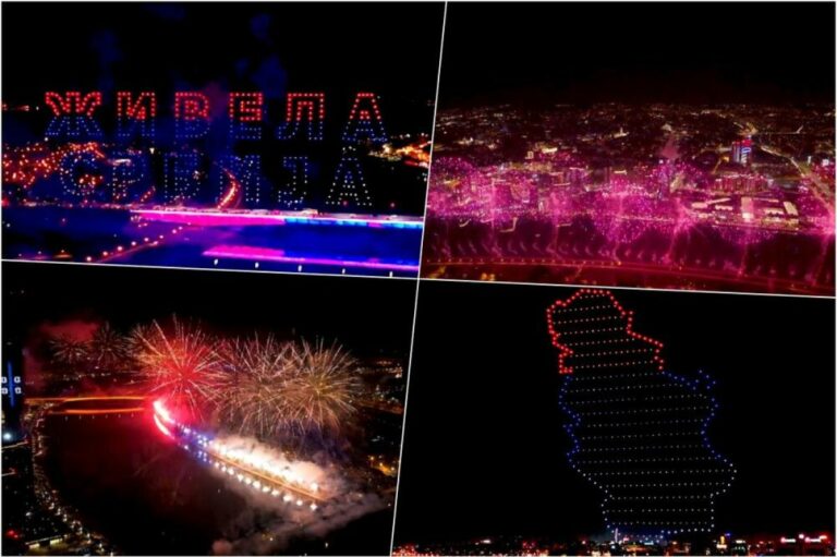 VIDEO – Beograd: 500 dronova na nebu! Dosad neviđeni snimak svjetlosnog spektakla povodom Sretenja