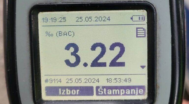 Uhapšen Nikšićanin, vozio sa 3,22 promila alkohola u krvi