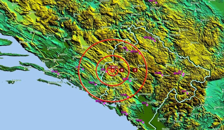 2,8 STEPENA PO RIHTERU: Opet zemljotres kod Nikšića