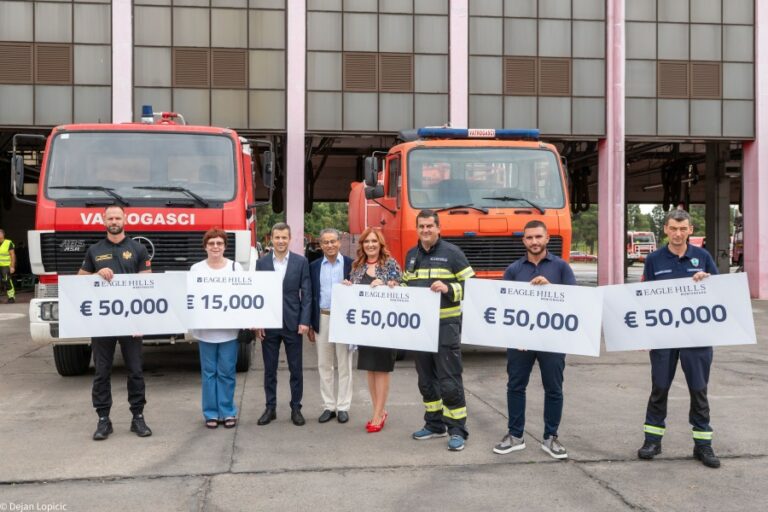 Eagle Hills Montenegro donirao 215.000 eura vatrogascima Podgorice, Ulcinja, Kolašina i Žabljaka i NVO Gorani