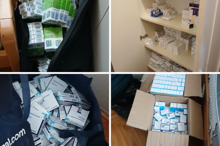 Zaplena u Baru: Skoro 4.000 kutija i 600 kesica medikamenata bez papira
