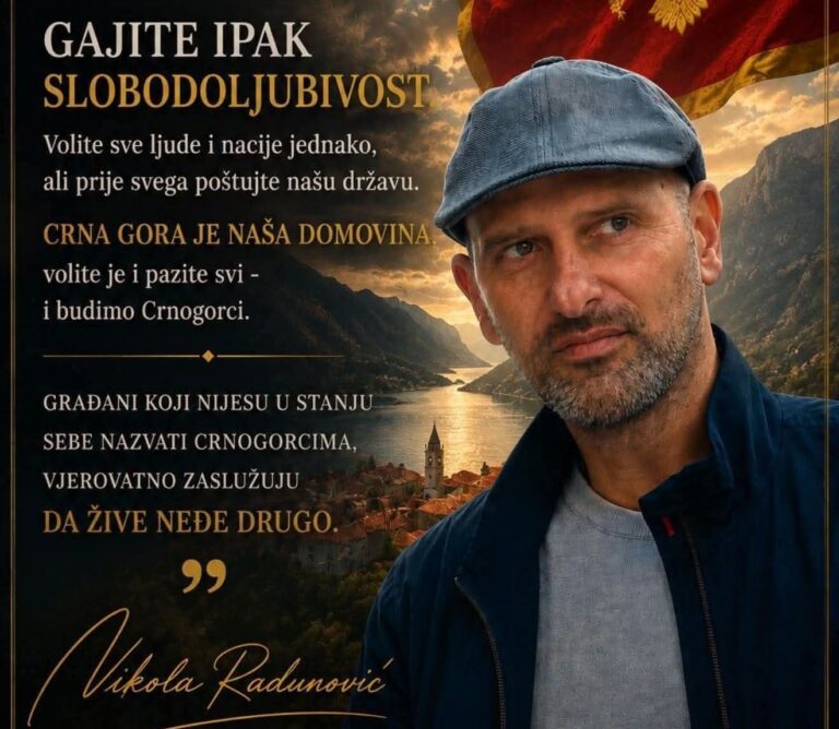 Radunović: Građani koji nijesu u stanju sebe nazvati Crnogorcima, vjerovatno zaslužuju da žive neđe drugo
